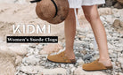Evshine 2024 Women Cork Slides Classic Clogs For Women Fashion Mules Indoor Home Cork Suede Slippers Outdoor Soft Beach Slippers -