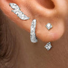 3PCS Leaf Tragus Huggie Earring -