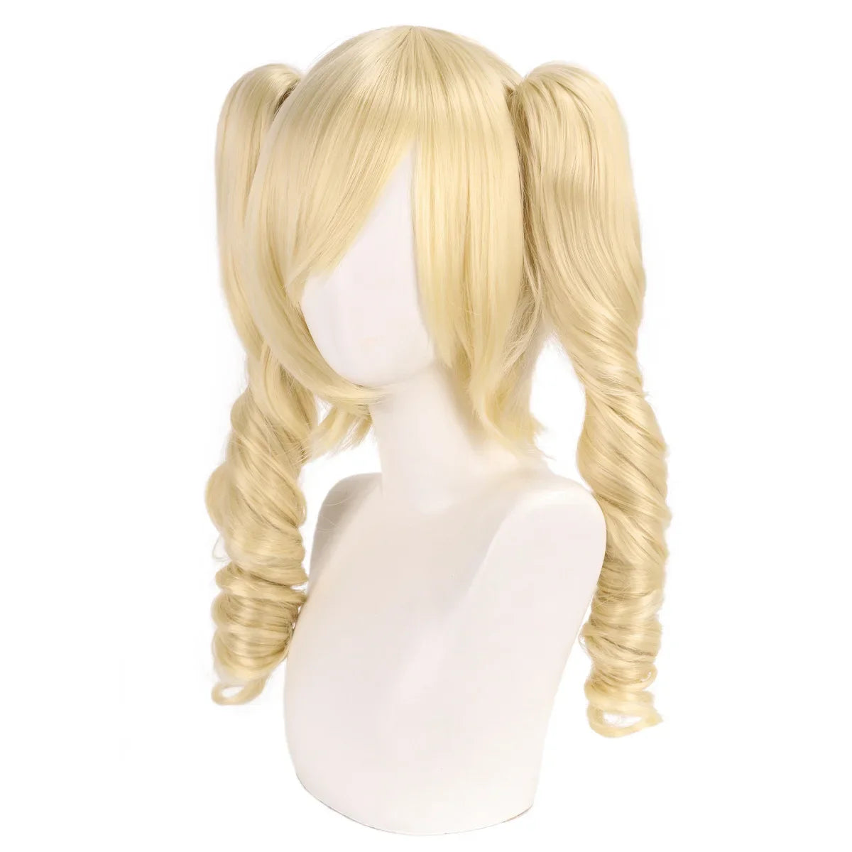 Synthetic HD Lace Pre Plucked Glueless Dual Ponytail Wig Bleached Knots Heat Resistant Hair for Mute girl Stella Cosplay Wig -