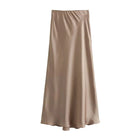 Elevate your wardrobe with this high-waisted satin skirt for women—perfect for adding a touch of elegance to any outfit! -