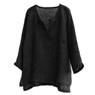 V Neck Men Shirt Long Sleeve -