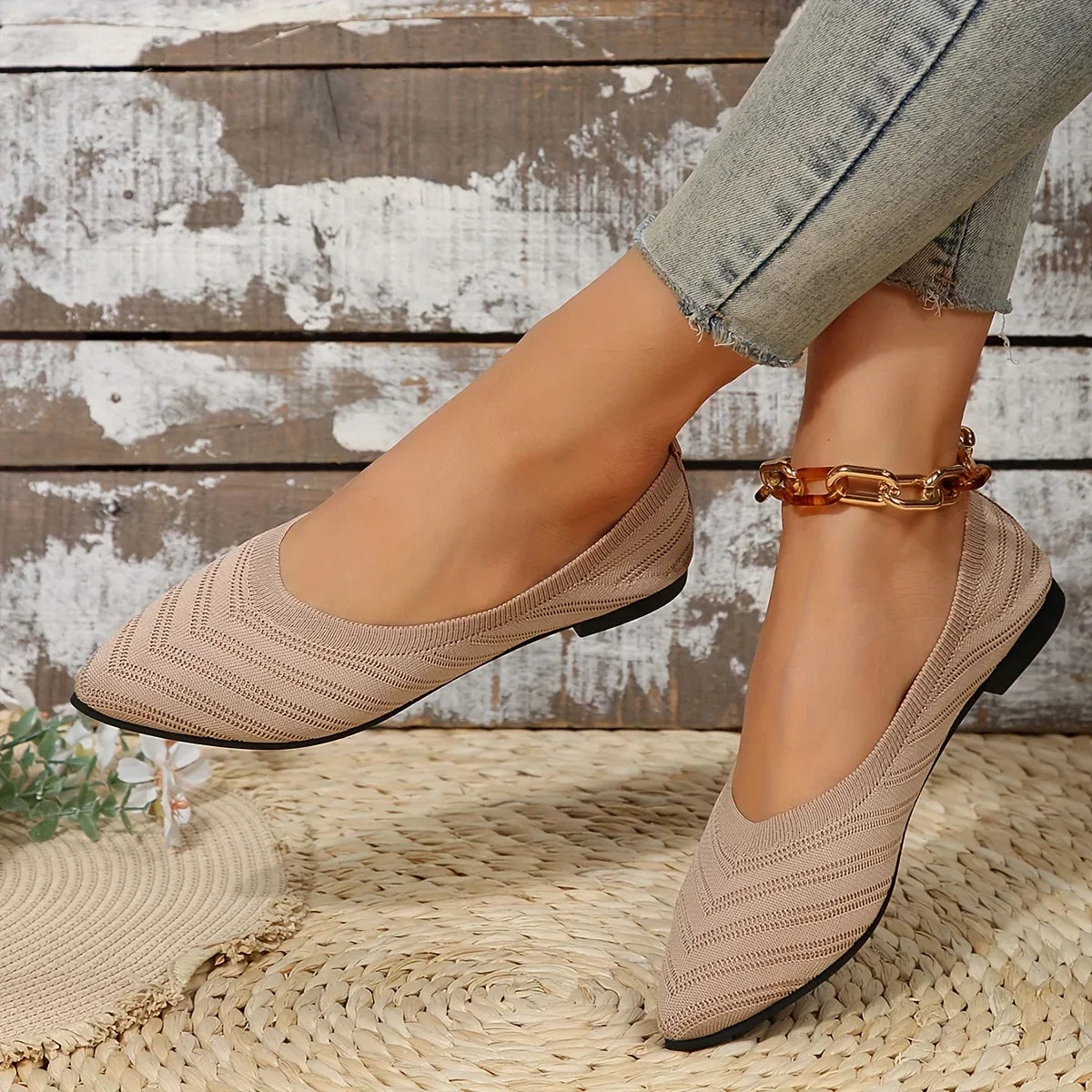 Step out in style with these women's pointed toe flat shoes. -