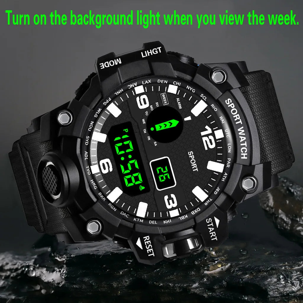 Fashion Men's Watch Sports Electronic Wristwatch -