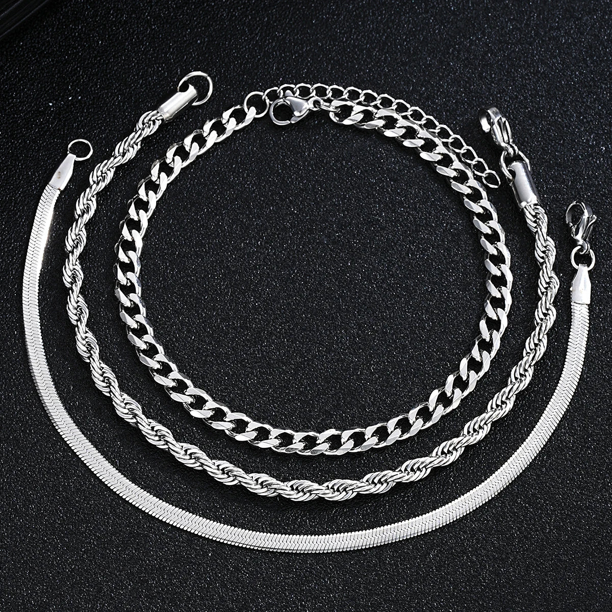 Stainless Steel Silver Color Jewelry Sets -