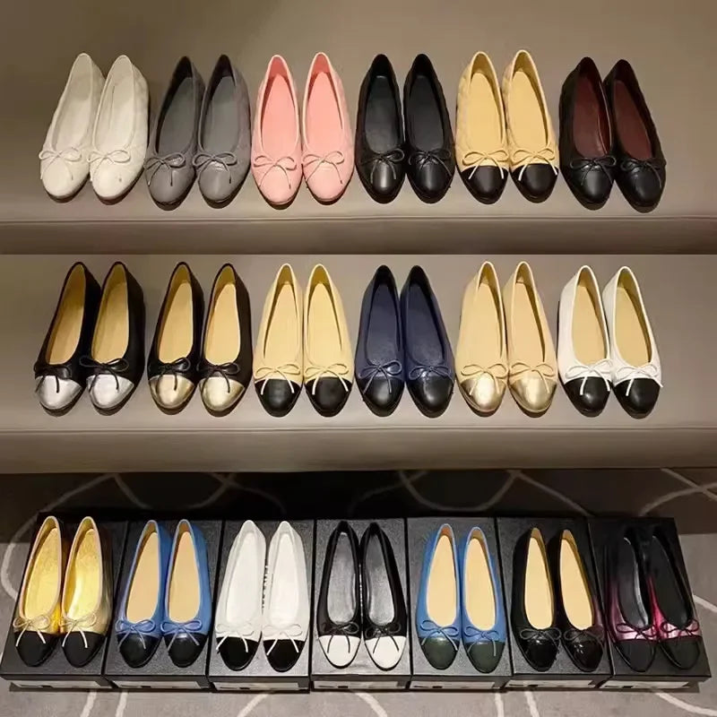 Women's Flat Shoes Knot Design -