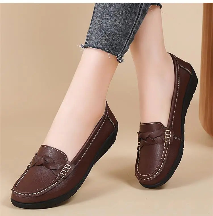 Genuine Leather Women Flats -