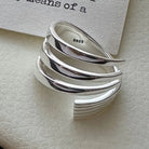Sterling Silver Hollow Out Rings -