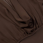Brown Dress for Women Backless Slim Fit Long Sleeve -