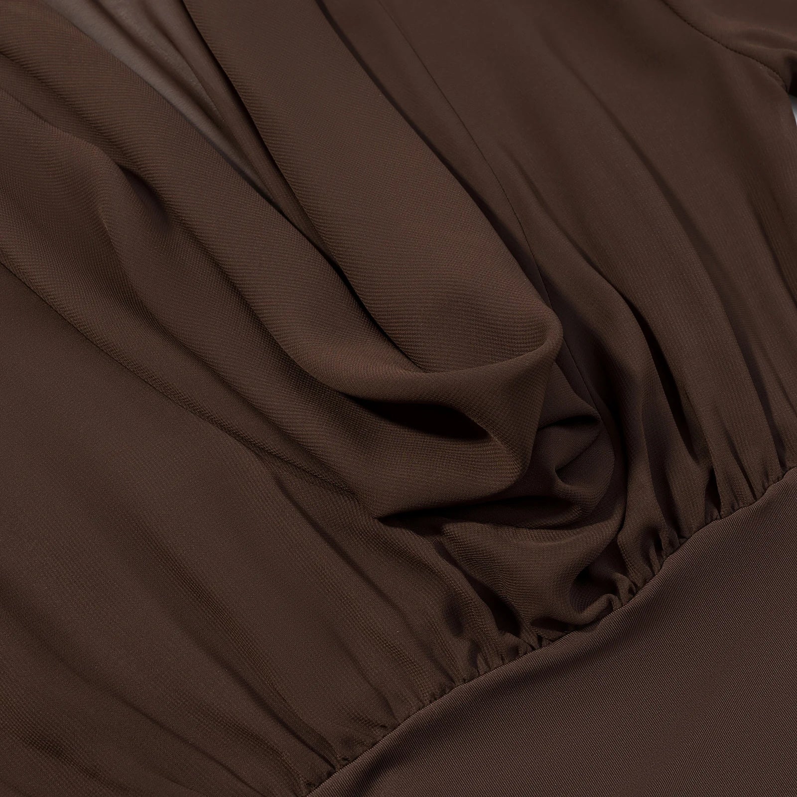 Brown Dress for Women Backless Slim Fit Long Sleeve -