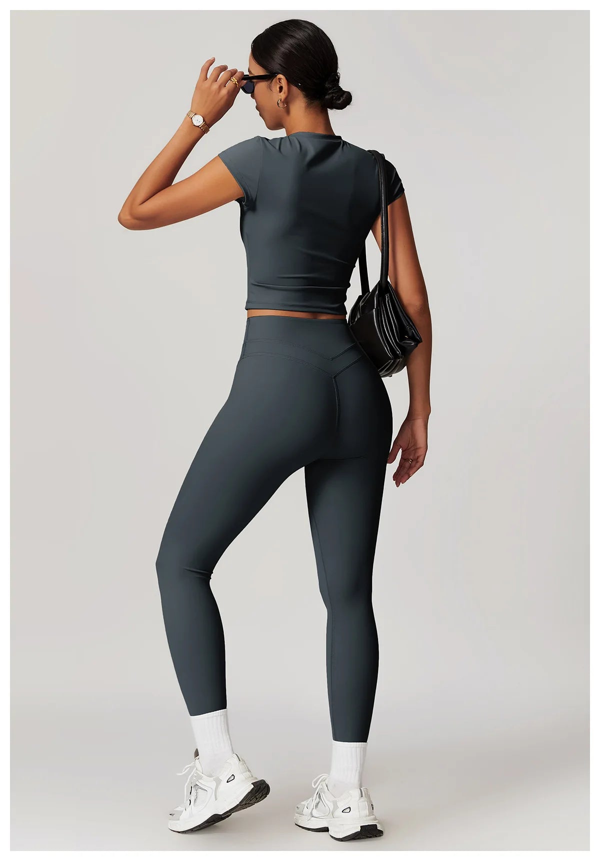 Yoga Leggings High Waist Sport Leggings Women's Running Workout Tights Gym Push Up Fitness Trousers -
