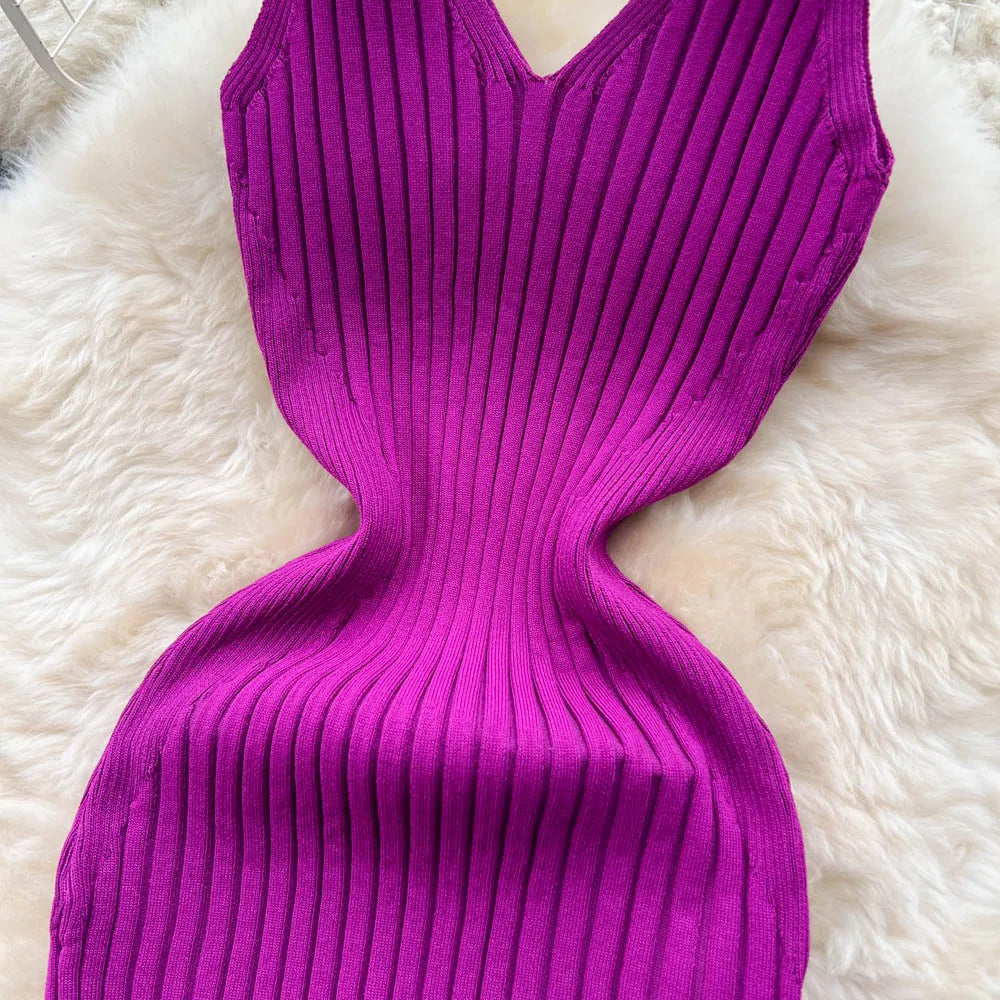 Knitted Dress Slim Fit -