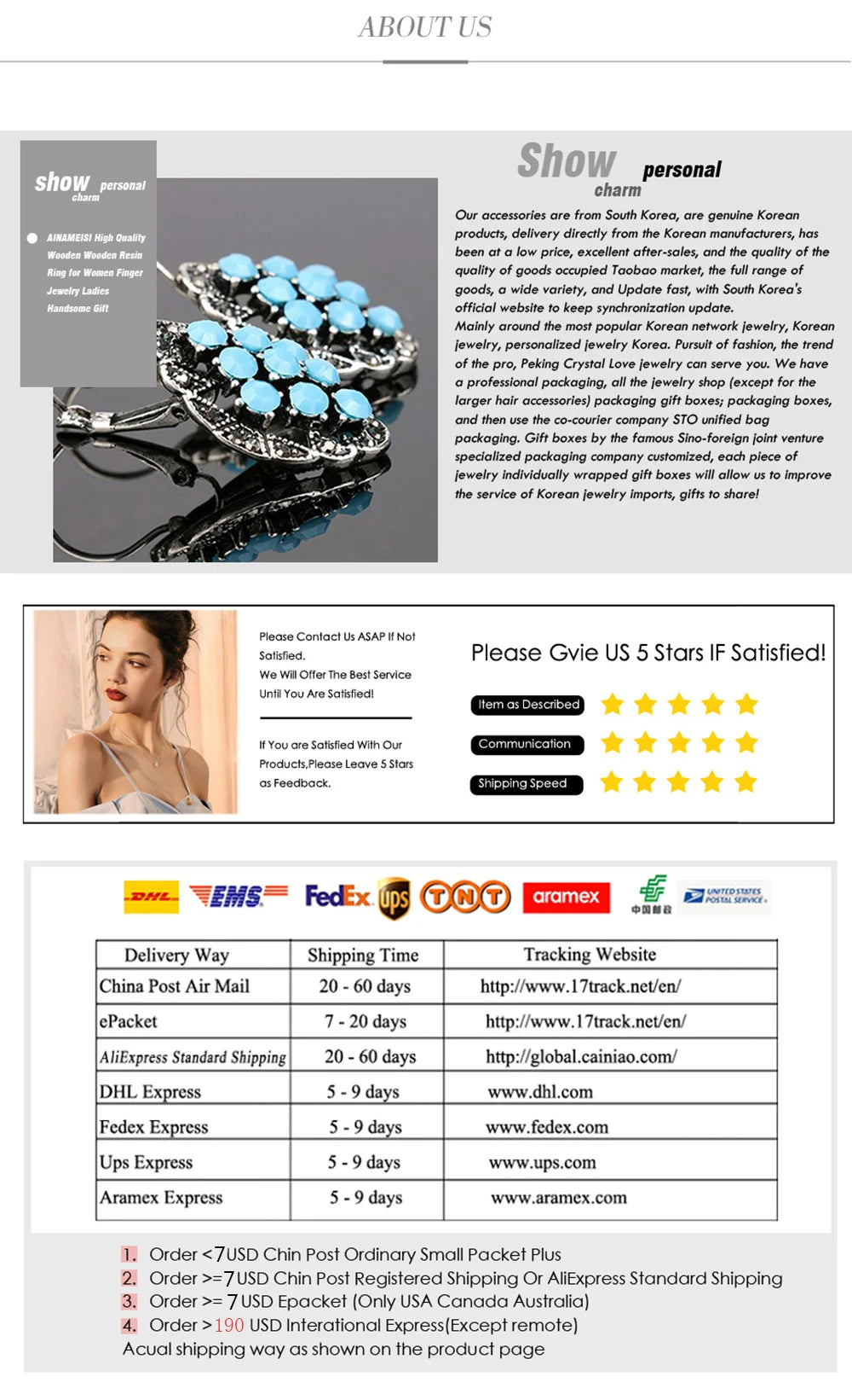 Ladies' Necklace, Earrings, Bracelet, Three-Piece Set -