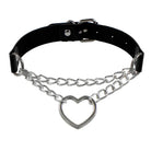 Round Layered Necklace Black Chain for Women and Men -