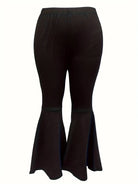Plus-size women's trendy bell-bottomed trousers -