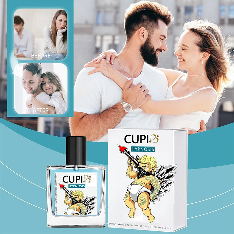 Cupid Cologne Men's Perfume Lasting Charm Temptation Attract The Opposite Sex Dating Body Spray 50ml Ambergris Portable Perfume -