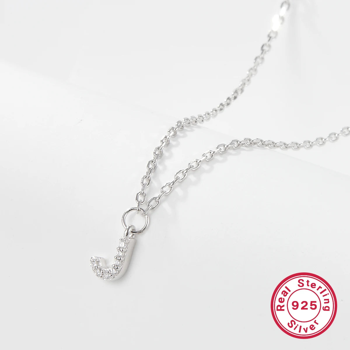 Sterling silver light luxury exquisite letter pendant necklace -