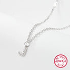 Sterling silver light luxury exquisite letter pendant necklace -