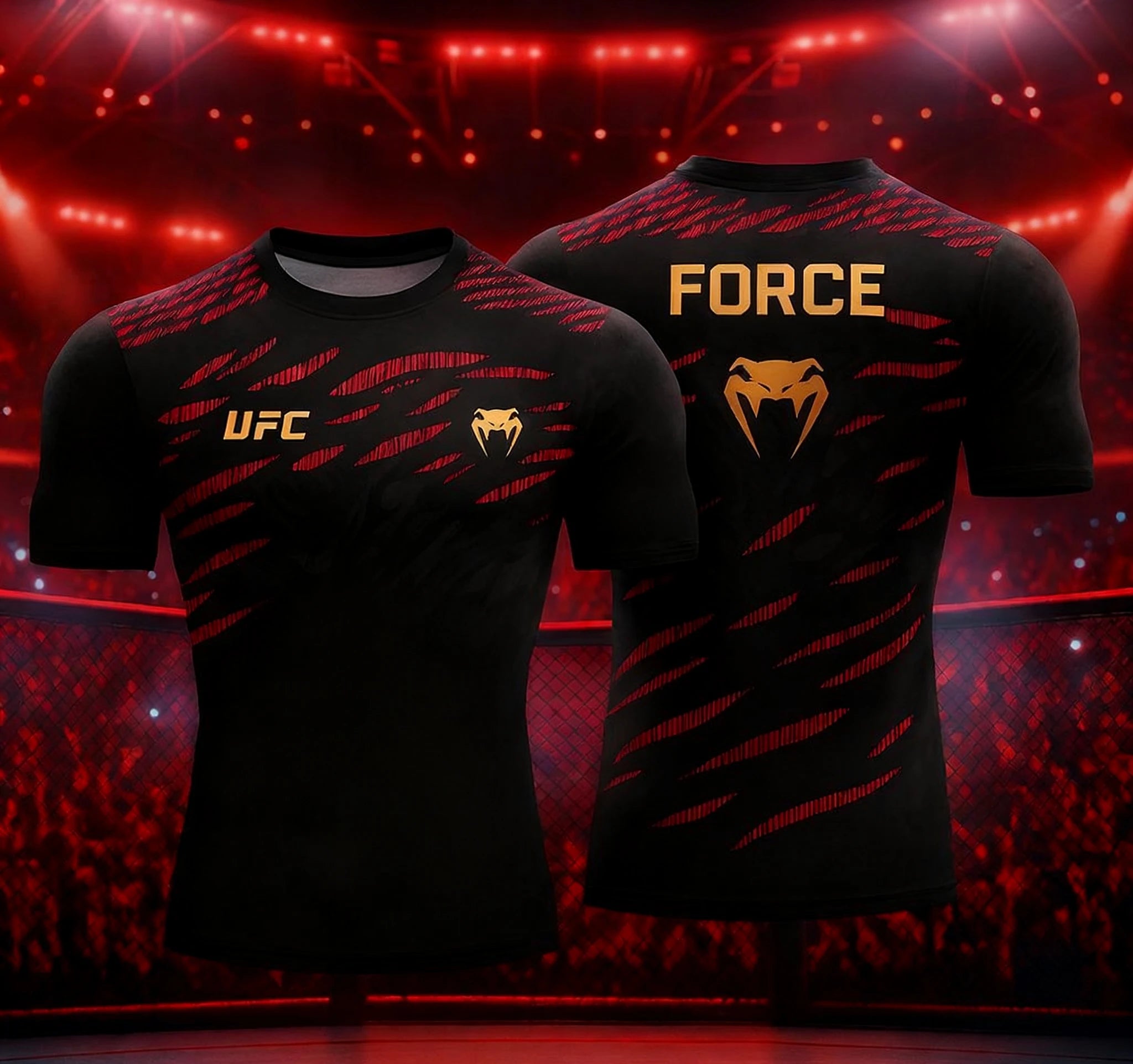 UFC men's 3D printed training T-shirt -