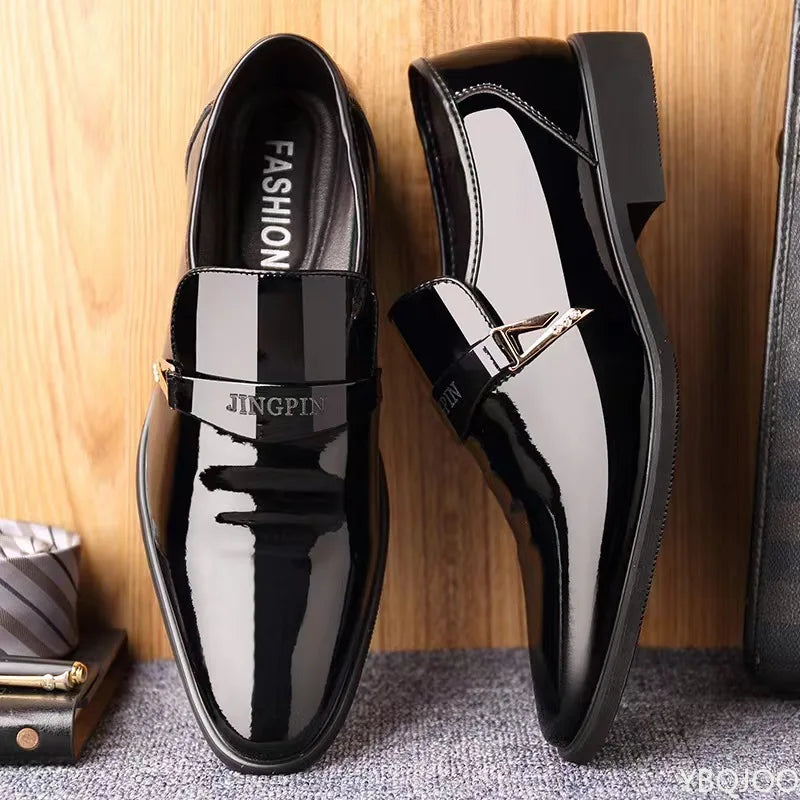 Fashionable versatile new spring autumn men's business formal wear casual comfortable men's shoes elegant thick soled shoes -