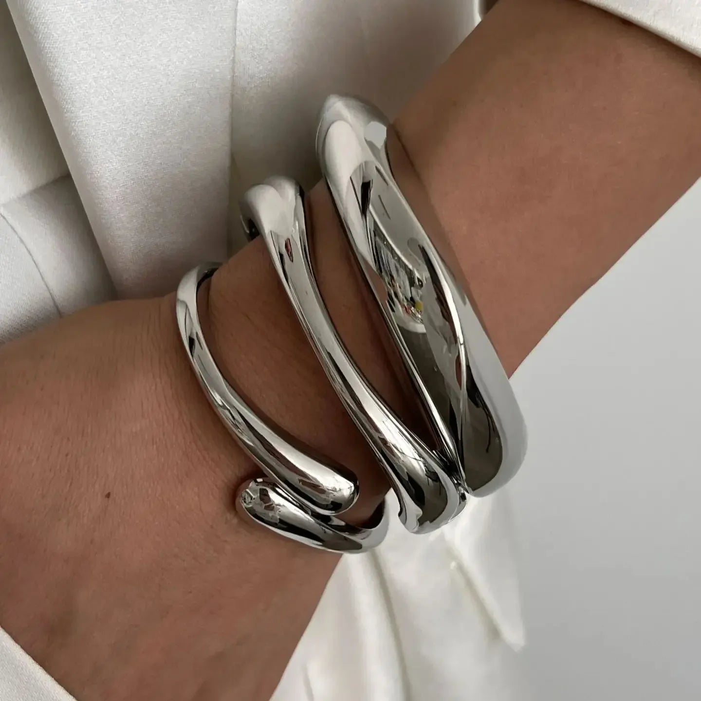3 Styles Metal Cuff Bangles -