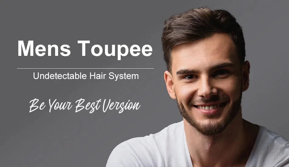 Achieve a seamless look with this natural hairline lace front male wig—ash blonde to brown shades, breathable 100% human hair, featuring lace & PU cap for a comfortable, realistic fit! -