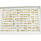 30pc/Lot Gold Color Finger Rings for Woman -