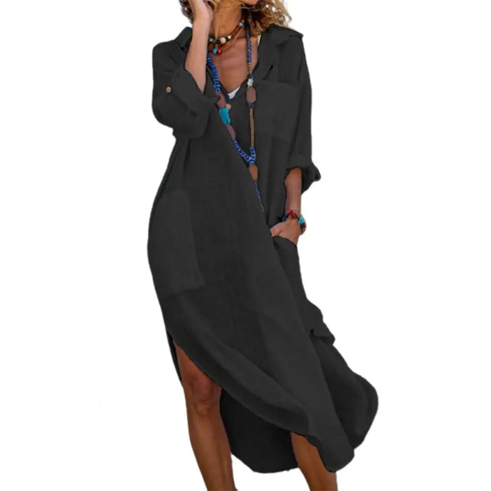 Dress Shirt for Women Linen Cotton Clothing -