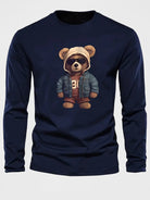 Men's 100% pure cotton long sleeved T-shirt top -
