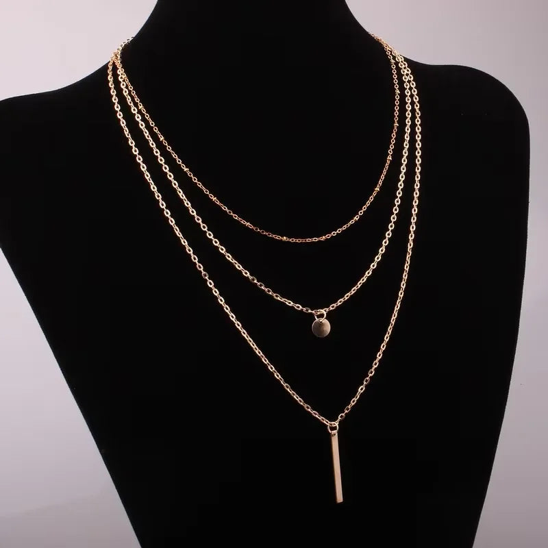 Layered Chain Necklace -