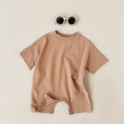 Keep your baby boy comfy and cute with this basic romper, perfect for ages 0-1 year! -