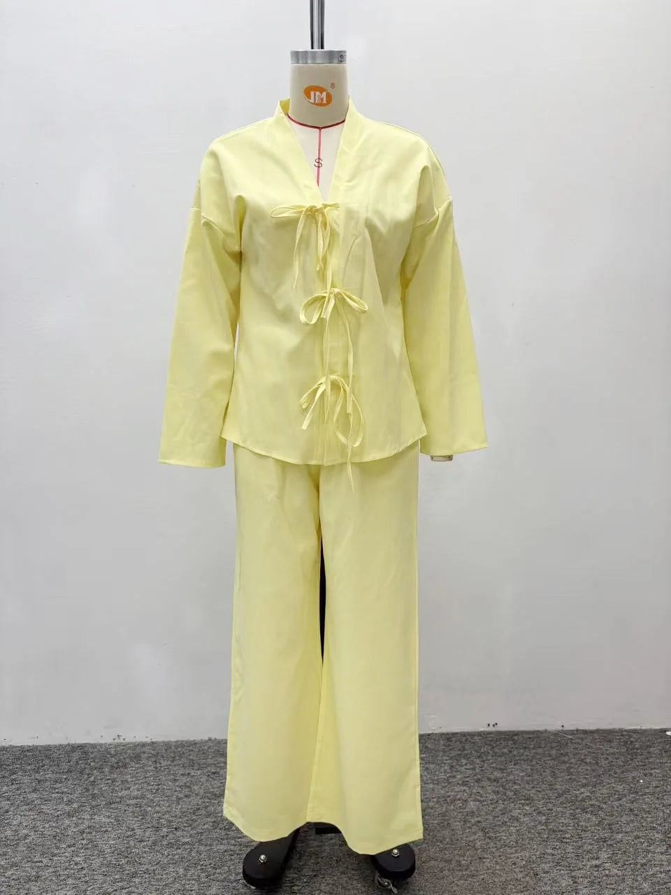 Wide Leg Pants Suit -
