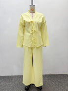 Wide Leg Pants Suit -