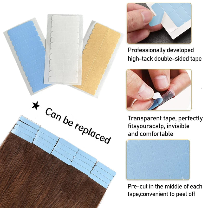 Hair System Tape Invisible Wig Glue Adhesive Materials Double Sided Tape For Lace Front Toupee 5/10Sheets Hair Extension Tape -