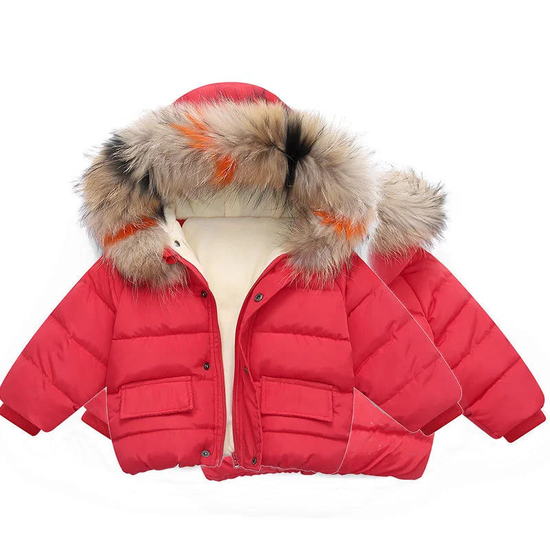 Keep your little one snug and stylish this winter with our new warm down jacket—perfect for baby girls and boys! -