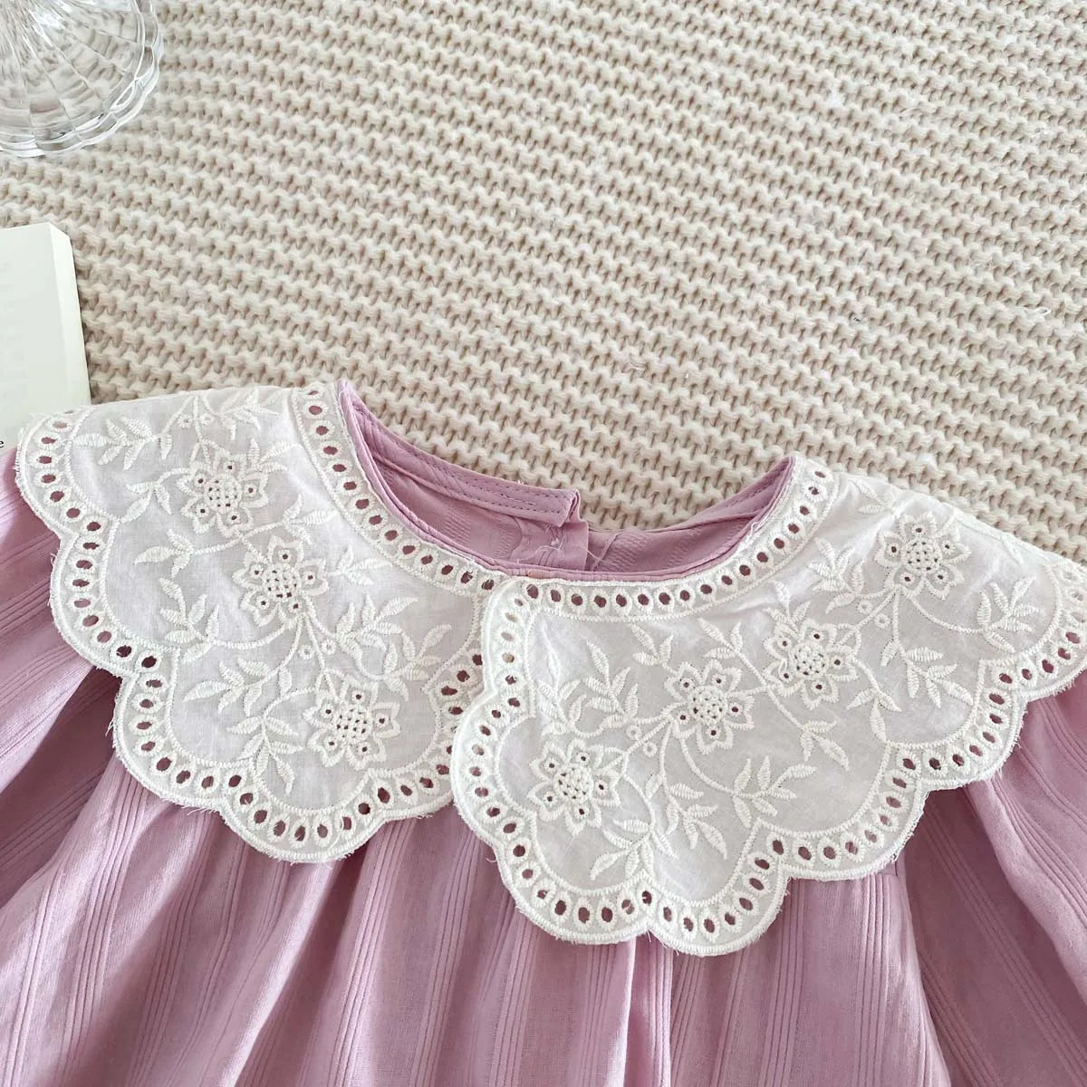 Dress your newborn in adorable style with this fashionable lace baby romper bodysuit—soft, comfy, and perfect for special moments! -