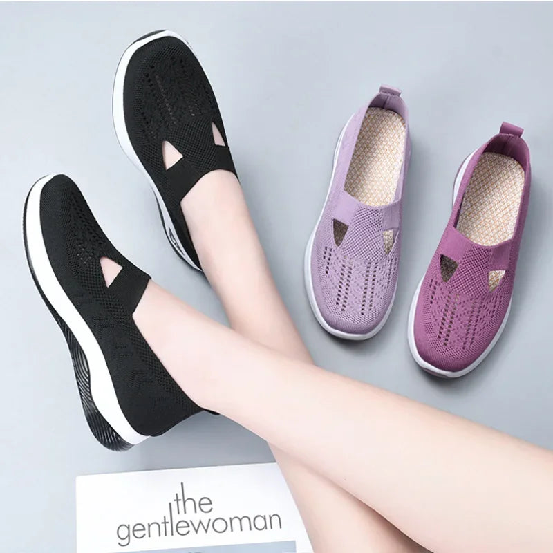 Women's Shoes Summer 2025 Casual Sneakers Breathable Slip On Walking Shoes Lightweight Outdoor Flat Sports Free Shipping -