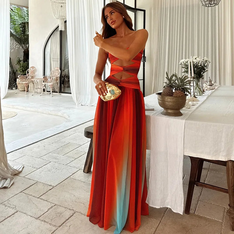 Women's Maxi Dress Elegant Off Shoulder -