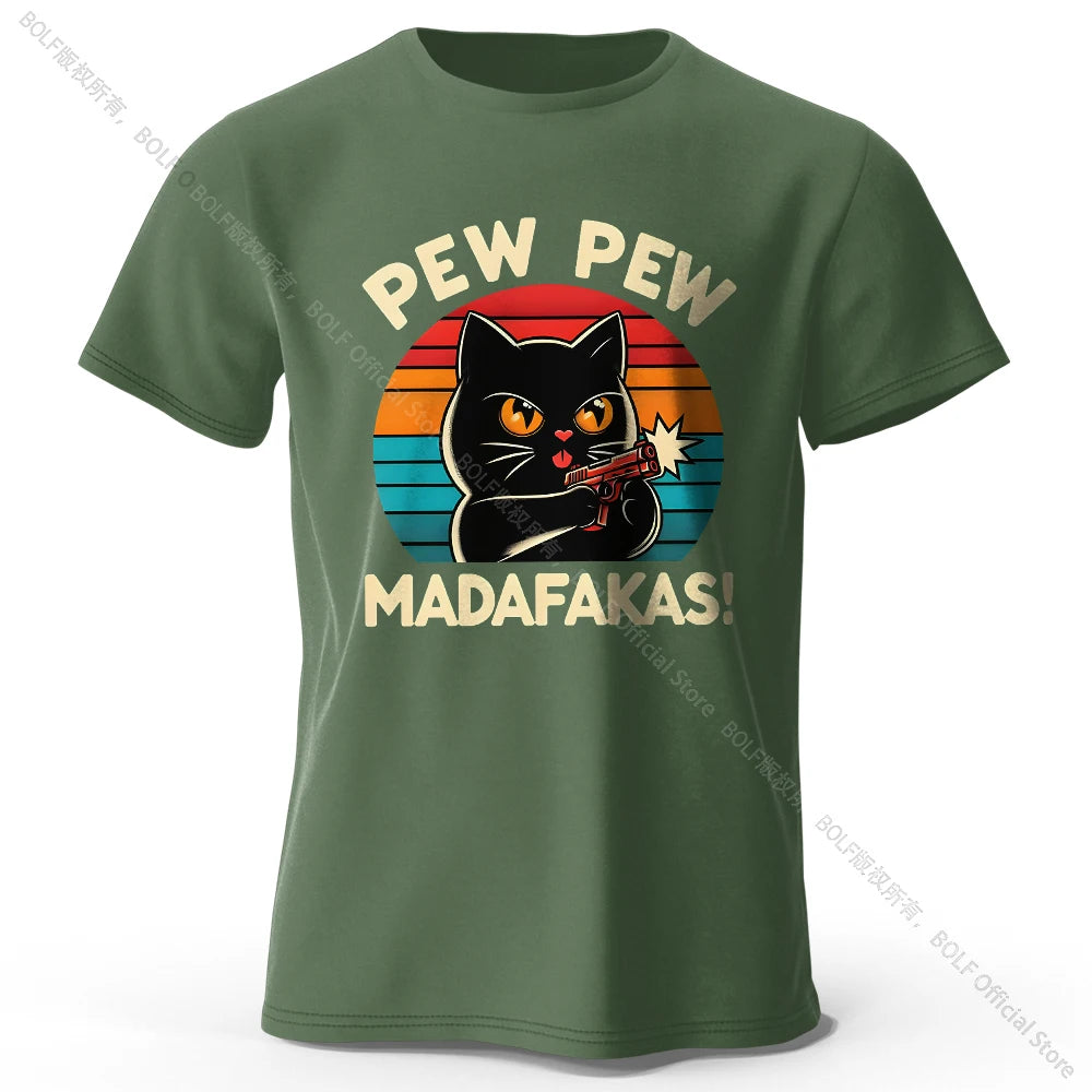 Cute Hand-Drawn Cat T-Shirt -