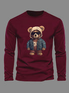 Men's 100% pure cotton long sleeved T-shirt top -