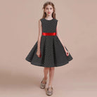 Outfits Party Sleeveless Gown Dress Kid Dots Prints Floral Children Girl Princess Clothes Girls Dresses Straight Dress -