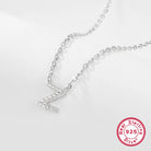 Sterling silver light luxury exquisite letter pendant necklace -