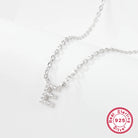 Sterling silver light luxury exquisite letter pendant necklace -