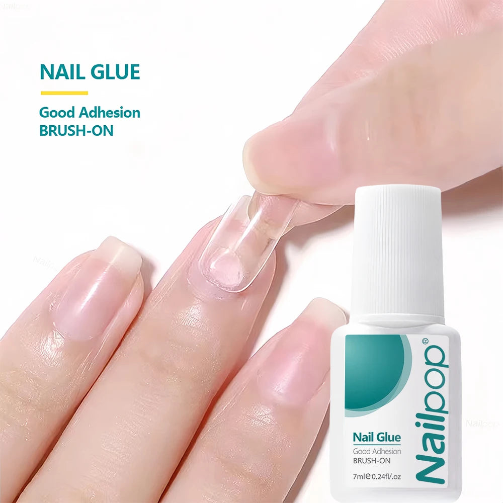Nailpop Nail Glue 2/5PCS Strong Adhesive Fast Drying Long Lasting Transparent Acrylic Glue for Artificial Nails Nail Art Tools -