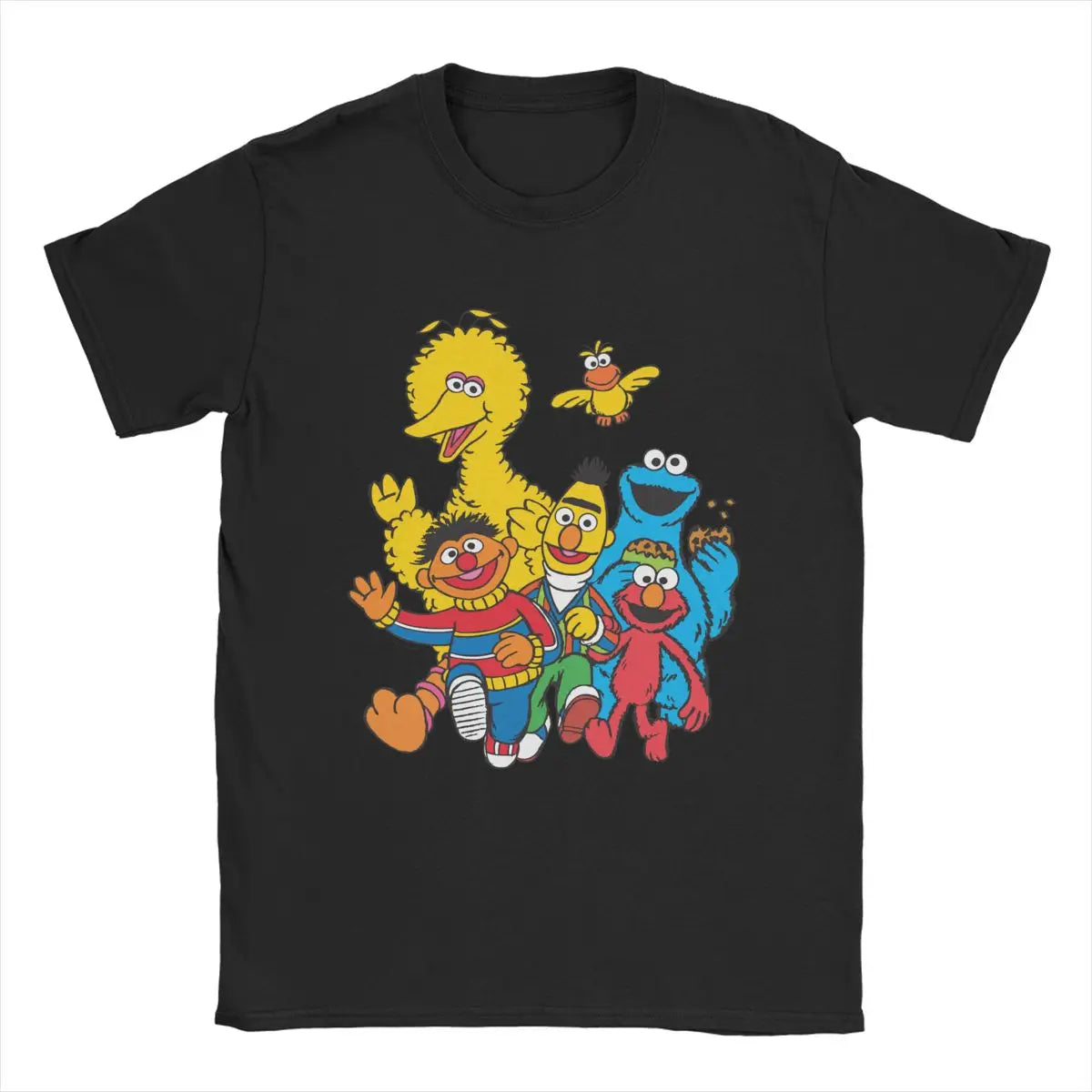 Show off some fun vibes with this men's Sesame Street novelty cotton tee! -