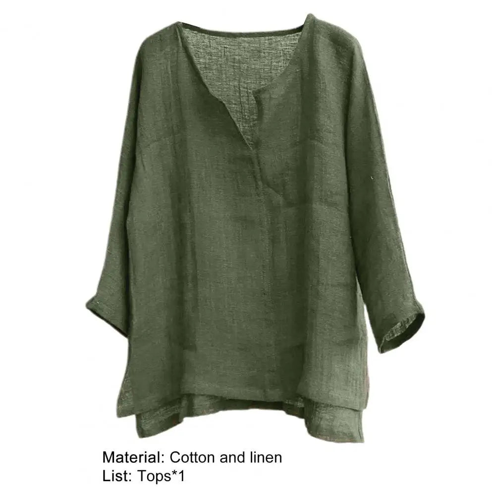 V Neck Men Shirt Long Sleeve -