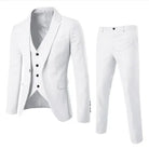 Spring Autumn New Fashion Men's Trendy Slim Business Solid Color 3 Pieces of Suits Sets Single Greasted Blazers Waistcoat Pants -