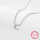 Sterling silver light luxury exquisite letter pendant necklace -
