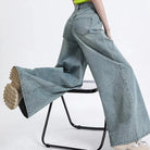 Elevate your style with these chic high-waist wide-leg jeans for women! -