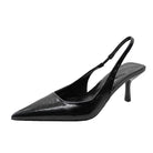 Shoes for Women 2024 Fashion Slip-on Women's High Heels Summer Solid Office and Career Sexy Pointed Toe Heeled Sandals Women -