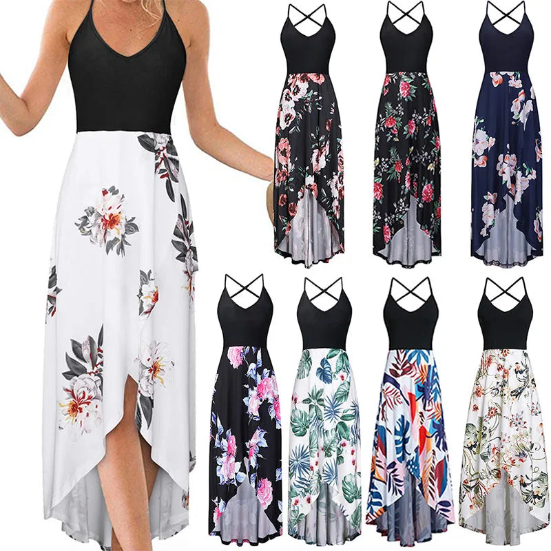 Casual Printed Summer Long Dress -